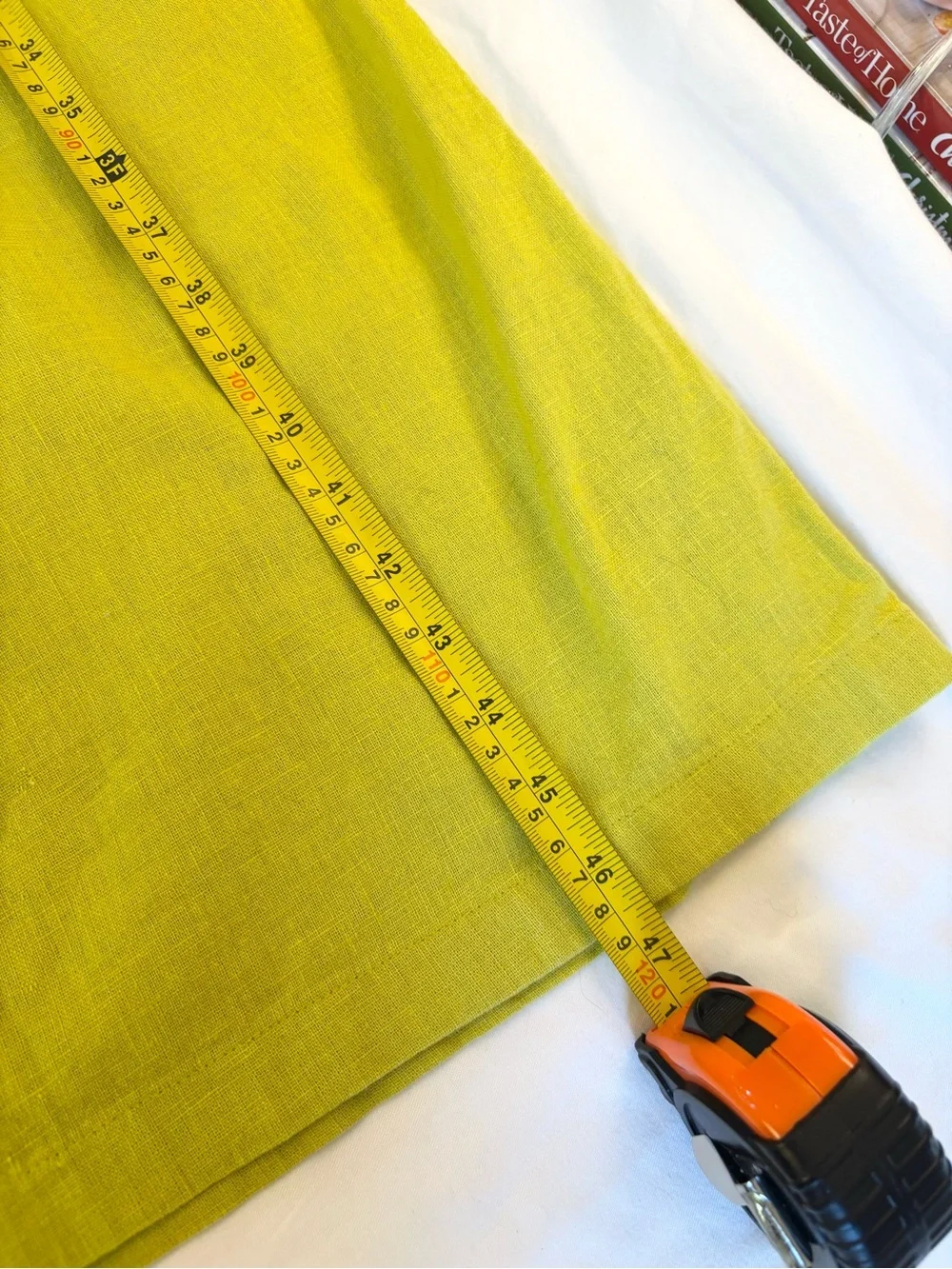 Abercrombie & Fitch Chartreuse Spaghetti Strap linen blend Maxi Dress